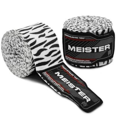 Imagen de Meister Vendajes Semi Elásticos para Adulto de 180 in (457 cm) MMA y Boxeo (Par) Rayas Cebra