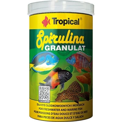 Imagen de spirulina GRANULAT 1000ml / 440g Alimento en Forma de gránulos con para Peces Agua Dulce y Salada