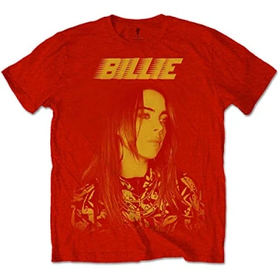 Imagen de Billie Eilish BILLIETS15MR01 Camiseta, Rosso, S para Hombre