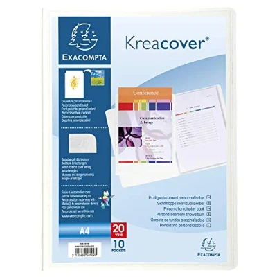 Imagen de Exacompta 58109E Carpeta de 10 fundas, A4, color blanco
