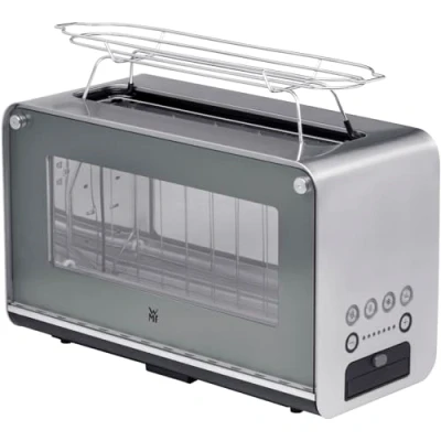 Imagen de WMF Lono Tostadora Glass una ranura XL, 7 velocidades, exterior de cristal, botones retroiluminados, acero Cromargan, tostado óptimo para todo tipo pan, extra ancha