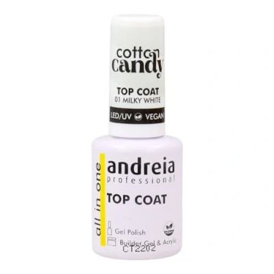 Imagen de Fijador de Esmalte Uñas Andreia Cotton Candy Top Coat Nº 01 Milky White 10,5 ml
