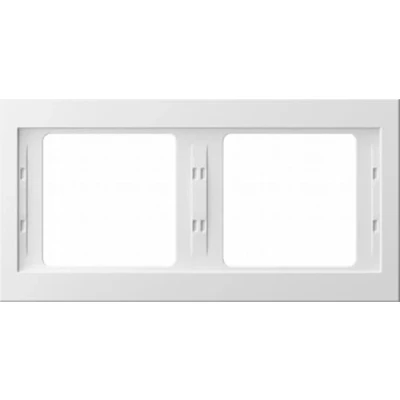 Imagen de Hager Berker marco 2 elementos horizontal k1 blanco polar Ref. 6513010002