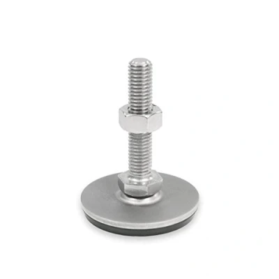 Imagen de Ganter Normelemente GN 41 40 M12 80 D3 SK Patas Ajustables de Acero Inoxidable vulcanizadas, Plata, Gewinde d2: M12X80