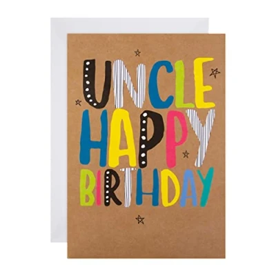 Imagen de Hallmark Tarjeta de felicitación cumpleaños para tío &quot;Cool&quot;, diseño con texto en inglés, tamaño mediano