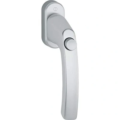 Imagen de HOPPE 11715133 Tirador para ventana Liege Con pulsador, VK 7 x 43, anodizado en plata, silber eloxiert