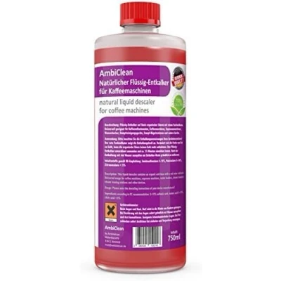 Imagen de Descalcificador universal AmbiClean Para cafeteras automáticas, etc. 100% Naturales Fabricado en Alemania Jura, Siemens, Delonghi, Krups, Melitta, Bosch y muchos más. 1x750ml