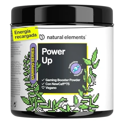 Imagen de Power Up &quot;Icebonbon&quot; Booster con cafeína, NewCaff75, vitaminas B, C, L tirosina, extracto té verde y ginkgo 40bebidas vegano, alta dosificación, estevia producido en Alemania