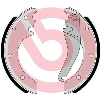 Imagen de BREMBO S A6 509 Zapatas de freno mano con palanca IVECO: DAILY 4 Kasten/Kombi, 2 Pritsche/Fahrgestell