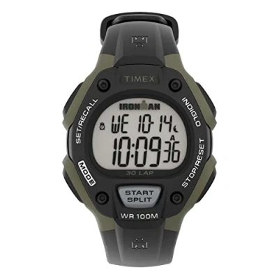 Imagen de Timex Ironman Reloj Clasico digital para hombre de 38mm con correa resina negra TW5M44500