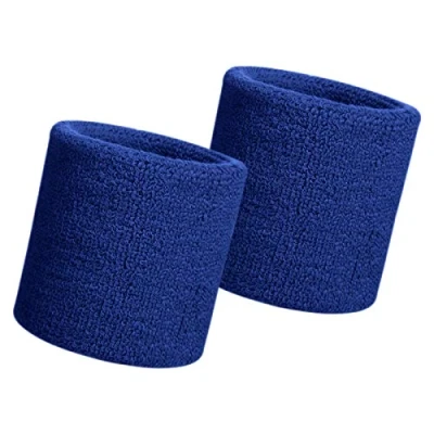 Imagen de HANERDUN 2 Pzs Muñequera Deportiva Deportes Sweatband Suave Espesar Algodón Tenis Gimnasia Fútbol Baloncesto Correr Atléticos