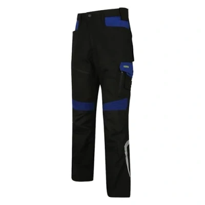 Imagen de Goodyear Workwear GYPNT010 Pantalones de trabajo para hombre, con bolsillos y bolsillos, color negro/azul real, talla 40 Regular