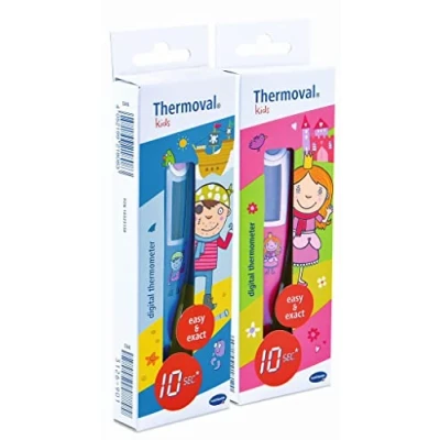 Imagen de Thermoval Rapid Termómetro Clínico Digital Rápido, Ideal para Medir la Temperatura Corporal de Forma Eficaz, Vía Oral, Axilar o Rectal, Función Memoria y Apagado Automático