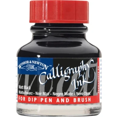 Imagen de Winsor &amp; Newton Calligraphy Ink Tinta para Caligrafía, Negro (Matt Black), 30ml