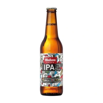 Imagen de Cerveza Caja de 12 unidades Mahou 5 Estrellas Ipa Botellín Tercio 33 cl