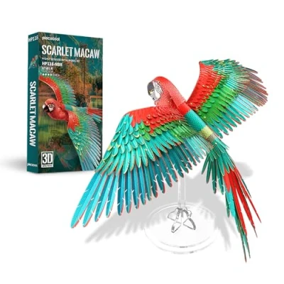 Imagen de Piececool Puzzle 3D Maqueta Metal, Loro Puzzles Maquetas para Montar, Construir Adultos y Adolescentes