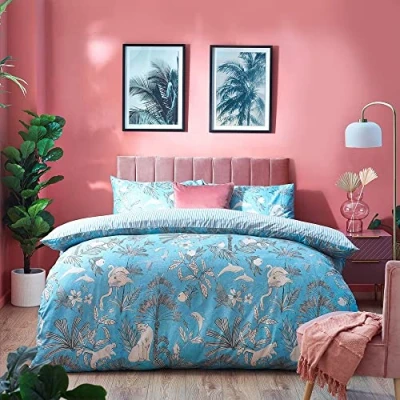 Imagen de furn. Colony Palm Juego de Funda edredón, Color Azul Piscina, Individual