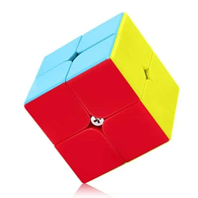 Imagen de ROXENDA Cubo Mágico, 2x2 Speed Cube Stickerless Giro Fácil y Juego Suave &amp; Sólido Duradero ABS, se Vuelve Más Rápido Que el Original