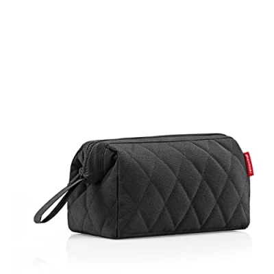 Imagen de reisenthel travelcosmetic Florist Indigo Robusto y práctico Neceser de Viaje, Correa Mano, Material hidrófugo, Couleur:Rhombus Black