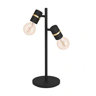 Imagen de EGLO Lámpara de mesa Lurone, negra, 2 luces