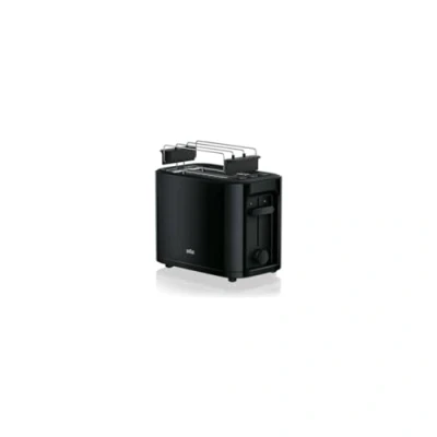 Imagen de Braun Tostador PurEase HT3010BK Tostadora de Pan, 1000 w, 2 Ranuras, 7 Niveles Potencia, Grill Superior Desmontable, Recogecable, Color Negro