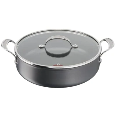 Imagen de Tefal H9129944 Sartén Poco Profunda de 30 cm, Jamie Oliver, anodizado Duro, Aluminio, Negro