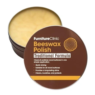 Imagen de Pulimento de Cera abejas Furniture Clinic para madera y muebles 200 ml natural maderas todos los tipos colores que protege