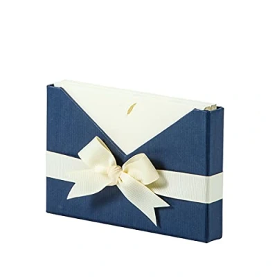 Imagen de Rössler Papier 18211670001 Tarjetas favoritas, 8 tarjetas, DIN A6, sobres C6, estampación en caliente oro pluma, motivo pluma