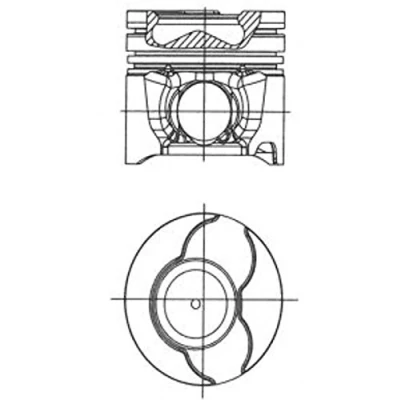 Imagen de NÜRAL 87 135300 00 Pistóns 73,7 con soporte segmento pistón, Biela trapecial PEUGEOT: 206 Hatchback, CITROËN: C3 I Hatchback