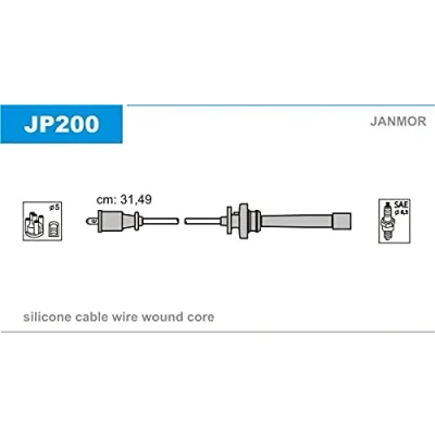 Imagen de JANMOR JP200 Juego de Cables Encendido MITSUBISHI: Space Star, Montero iO, GALANT 6