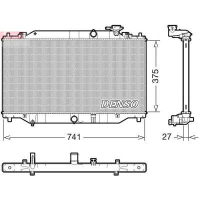 Imagen de DENSO DRM44049 Radiador, refrigeración del motor 375 751 27 MAZDA: 3 Hatchback