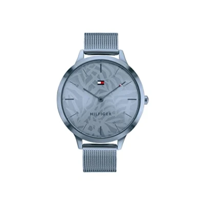 Imagen de Tommy Hilfiger Reloj Analógico de Cuarzo para Mujer con Correa Malla Acero Inoxidable Azul 1782495