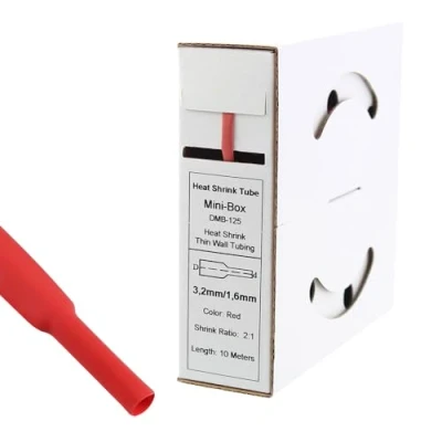 Imagen de Offgridtec Tubo termorretráctil (10 m, 3,2 mm a 1,6), color rojo