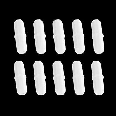 Imagen de 10 piezas barras de agitación magnéticas, PTFE Spinbar Stir Plate Bar/Rod para mezclador imán laboratorio (8 * 30mm)