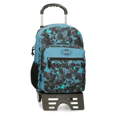 Imagen de Roll Road Soccer Mochila Escolar con Carro Negro 32x42x16 cms Poliéster 21,5L