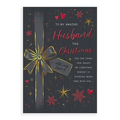 Imagen de Regal Publishing C85543 Tarjeta de Navidad para marido (22,8 x 15,2 cm)