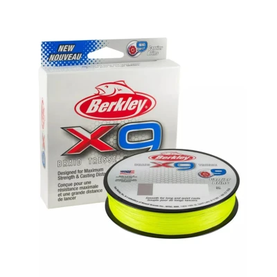 Imagen de Berkley X9 Trenzado de líneas Pesca, Unisex, Flame Green, 7.60kg 164yd 150m