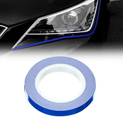 Imagen de 4R Quattroerre.it 10801 Delineador Adhesivo de Rayas para Faros Coches, Azul, 7 mm x 3 MT