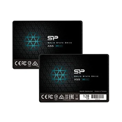 Imagen de Silicon Power 2 Pack 128GB SSD 3D NAND A55 SLC Cache Performance Boost SATA III 2.5&quot; 7mm (0.28&quot;) Internal Solid State Drive