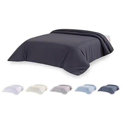 Imagen de Todocama Funda nórdica de Microfibra para edredón Tacto Extra Suave. (Gris Oscuro Cama 80/90 150x220cm).