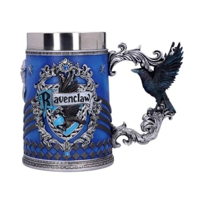 Imagen de Nemesis Now Harry Potter Ravenclaw Hogwarts House Collectable Tankard, Metal, Azul Y Plateado, 1.25 picometer