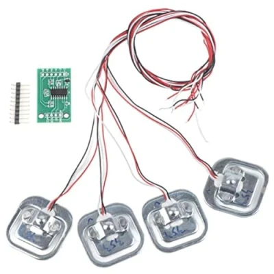 Imagen de Kit de celda carga Half Bridge Strain Gauge Módulo HX711 + 4 individuales 50Kg