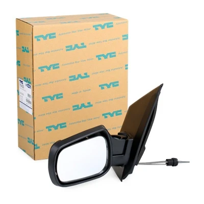 Imagen de Espejo retrovisor Tyc 310 0020 izquierda negro Ajuste por cable, convexo FORD: FIESTA 5, 5 Van norauto, oscaro, mister auto