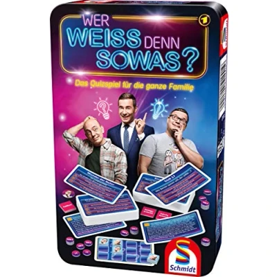 Imagen de Schmidt Spiele 51441 Wer Weiss denn sowas, Bring Mich mit Spiel im Metalldose Juego en la Multicolor