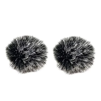 Imagen de Lavalier Wind Muff 2 Pack Lapel Microphone Windscreen Outdoor Furry Lav Windproof Screen (0.5cm)