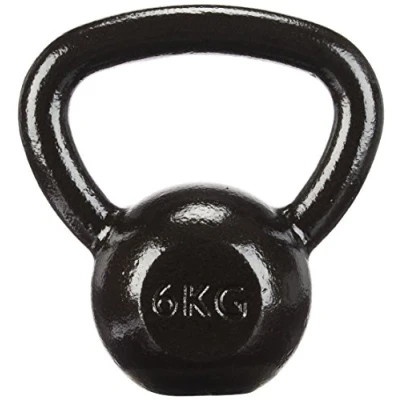 Imagen de Amazon Basics Pesa rusa de hierro fundido, 6 kg, Negro