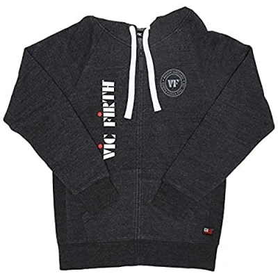 Imagen de VIC FIRTH Full Zip Sudadera con Capucha Unisexo VF Logotipo Color Gris L