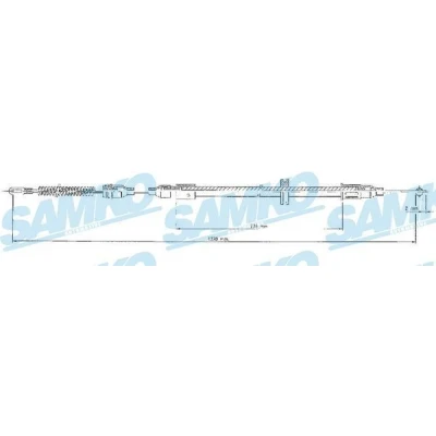 Imagen de LPR C0547B Cable de Freno Mano 1375/750 Tambor