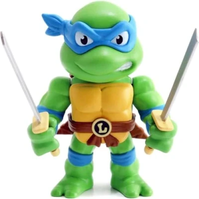Imagen de Jada Figura Leonardo de Tortugas Ninja, Articulada, 10 cm, Realizada en Metal Fundido a Presión, 100% Licencia Oficial, Coleccionismo, para Niños Partir 8 Años y Adultos