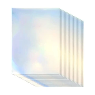 Imagen de QWORK® 20 Hojas Vinilo Imprimible Adhesivo Tamaño A4 Papel Holográfico para Impresora de Inyección Tinta (210 x 297 mm)